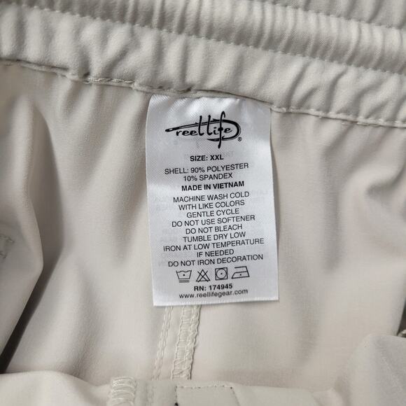 Reel Life Shorts Fishing Shorts Mens XXL Beige Fast Dry 7" Inseam Lightweight - Picture 7 of 12